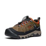 KEEN Targhee 4 Low Waterproof Hiking Shoes, Dark Olive/Gold Flame, 9 UK Child