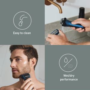 Panasonic 3-Blade Wet & Dry Electric Shaver – Cordless Razor