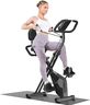 Dskeuzeew Vélo d'appartement pliable pour maison, 4 en 1 vélo magnétique pliable, vélo d'appartement 8 niveaux de résistance, moniteur LCD et capteur de fréquence cardiaque