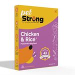 PetStrong Chicken and Rice Dog Fresh Food 300g(Pack of 1) in Gravy for Adult Dog and Puppy, All Breeds, High Protein, 43 Essential Nutrients, Omega 6 & 3