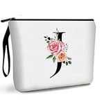 Personalised Makeup Bag Gifts for Women A-Z Make up Bag Gifts for Birthday Christmas Best Friend Her Women Mum Wedding Gifts for Bride Bridesmaid Cosmetic Bag Makeup Holder(J)