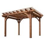 Backyard Discovery Wooden Pergola | Shelter for Patio, Veranda, Outdoor Garden Shade, Heavy Duty Cedar Frame, Galvanized Steel Hardware, Waterproof, 100% Cedar Wood | 12ft x 10ft (3.6m x 3m)