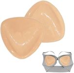 Lerchael Double-Sided Sticky Push-Up Bra Inserts Reusable Adhesive Insert Enhancers Pads for Bikini Swimsuit Dress, Beige, B