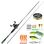 Sougayilang Fishing Rod and Reel Combo, Baitcasting&Spinning Combo, IM6 Graphite Blank Rods- Casting 6'0" with Left Reel Full Kit