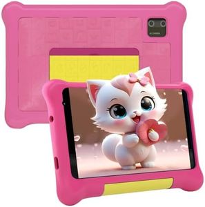 HotLight Tablette Enfants 7 Pouces Android 13 Tablette pour Enfant avec 5GB RAM+32GB ROM(TF 128GB), Contrôle Parental, GMS, WiFi, Bluetooth, Kids Tablette Tactile Éducative avec Kid-Proof Étui(Rose)