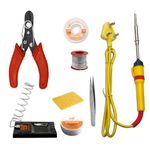 Electronic Spices Combo of 8-in-1 25-watt soldering iron starter kit for Project Work