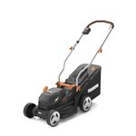 Worx WG733E 20V 33cm Cordless Brushless Lawn Mower – 4.0Ah Battery & Charger – Cut-to-Edge, 6-Position Height Adjust, 35L Grass Bag, Ideal for Small Gardens Up to 250㎡
