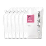 simplehuman Geranium Moisturizing Liquid Hand Soap Refill Pouch, 34 Fl. Oz., Pack of 6