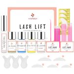 Lash Lift Kit - Eyelash Perm Kit - Professional Eyelash Curling Set - Glue Upgraded Version - Semi-Permanent Curling Perming Wave Suitable For Salon at Home