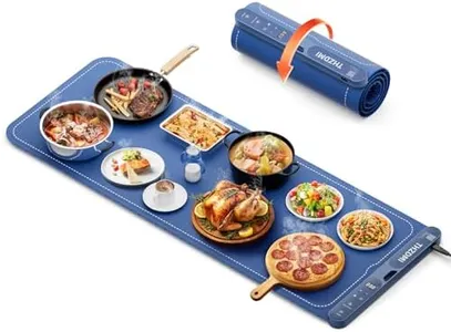 Extra Large Food Warming Mat 40"x16"- Fast Heating Silicone Electric Warming Tray with Raised Feet Protects Table, Roll Up Buffet Hot Plates Heat Pad, Portable Food Warmer for Parties Home Travel