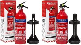 Multi Purpose Powder Fire Extinguisher – Ready to Use in Seconds – 1kg ABC Fire Extinguisher for Home & Kitchen Use – 5 Year Guarantee – Firechief Travel Extinguisher for Cars, Campervans & Caravans