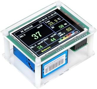 Air Quality Monitor, Household Air Quality Tester Indoor Air Quality Monitor Vehicle Environment Monitor, with A1 Communication, 2.8In LED Screen, Thousandth Display, Fan, for Home Office Car