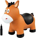 EVERICH TOY Bouncy Animals Hopper, Inflatable Bouncing Horse Hopper-Outdoor n Indoor Jumping Bounce Hopping Toys for Toddlers,Gift for 18 Months 2 3 4 Year Old Kid Toddler