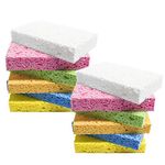 ARCLIBER Scrub Sponge,Heavy Duty Color Cellulose Sponge,Clean Tough Messes Without Scratching (12 Pack)