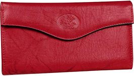 Buxton Heiress Organizer Clutch, Red Rfid Protected, One Size