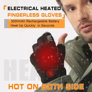 UNCN Heated Fingerless Gloves, Medium – Rechargeable Winter Hand Warmers