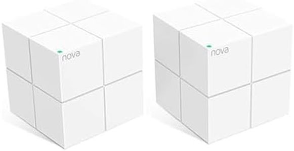 Tenda Nova MW6 Mesh WiFi System - Up to 4000 sq.ft. Whole Home Coverage, WiFi Router and Extender Replacement, Gigabit Mesh Router for Wireless Internet, Works with Alexa, Parental Controls, 2-Pack