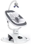VaVaSoo Electric Baby Swing for Infants, 6 Motion Swings Baby Rocker with Remote, Portable Baby Bouncer for Newborn with 5 Speed, 14 Preset Lullabies, Light Grey