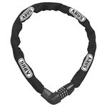 Abus 1385 Tresor Combo Chain Lock, 85cm Length/7mm Diameter Square, Black