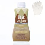 Rit DyeMore 7 Oz. Synthetic Liquid Fiber Dye Single Pack with Plastic Gloves for Clothing, Décor, and Crafts – Sandstone