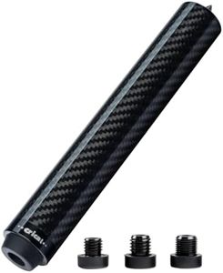 CRICAL Carbon Fiber Pool Cue Extension 8 Inch Billiard Cue Extension with 3 Bumpers Billiard Accessories