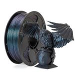 3D PLA Plus Printer Filament Chameleon Color Change, Different-Color and Light 3D Printing Filament with Sparkle Shiny Glitter, Vacuum Package 1kg (2.2lbs) Spool (Chameleon_Burnt Titanium)