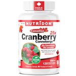 Canadian Cranberry Extract Pills for Women | 12,500mg per Day | 25xConcentrated Cranberry Supplement for Urinary Tract Infection Treatment – UTI Prevention & Bladder Health Support – Made with Canadian Cranberries – Non-GMO, Gluten-Free – 120 Veggie Capsules