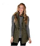 Charles River Apparel Women's Bristol Utility Vest, Olive, Large