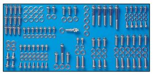 ARP 5549501 Engine And Accessory 12-Point Fastener Kit, Polished Stainless Steel, For Select Ford 289-302 CID, Small Block Applications