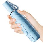 Moorrlii Automatic Mini Travel Windproof Folding Umbrella - UV Protection, Instant Open/Close for Rain/Sun, Small Compact Lightweight Design Fits in Tote Bag/Travel Case/Backpack for Commute, Women
