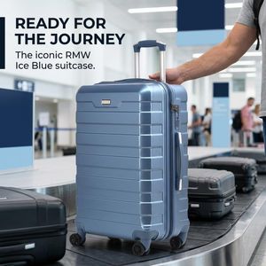 RMW Large Hard Shell Suitcase – Ice Blue Luggage