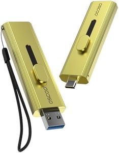 OSCOO 2TB Portable SSD, Up to 1100MB/s, USB 3.2 Gen 2 External Solid State Drive, Dual USB-C & USB-A Ports, Push-Pull Design, Compatible with iPhone 15/16, Android, Mac, Windows