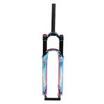 Suspension Fork, 29 Inch Double Air Chamber Aluminum Alloy Mountain Bike Fork Air Pressure Valve Shock Absorption Silent Driving Mountain Bike Air Suspension Fork