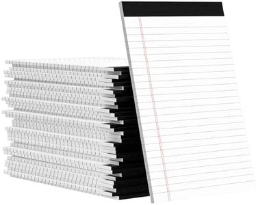 36 Pack Legal Pads 5x8, Small Notepad, College Ruled Writing Pads, Small Note Pads 5x8 White, Narrow Ruled Lined Paper Pads, 30 Sheet/Notepad, Perforated Mini Notepad for Work Home School to-Do Lists