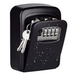 Key Lock Box, Wall Mounted Lockbox for Keys, 4-Digit Combination Lock Box Resettable, 5 Keys Capacity Safe Lock Box for Keys Outdoor Indoor Home Garage Real Estate