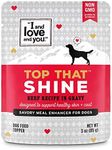 "I and love and you" Top That Shine Wet Dog Food Pouch, Beef Recipe In Gravy, 3 oz (Pack of 12)