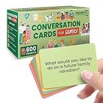 Prompta 600 Conversation Cards for Families – Fun Conversation Starters Card Game for Adults and Families – Road Trip Must Have Travel Game to Get to Know Your Family - Kids Dinner Time