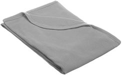 American Baby Company 100% Cotton Thermal Waffle Swaddle Blanket, Soft, Breathable & Stretchy, Gray, 30" x 40" for Boys and Girls, Perfect for Swaddling, Travel and Gifting