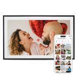 Skylight Digital Photo Frame - WiFi Enabled with Load from Phone Capability, Touch Screen Digital Picture Frame Display - Customizable Gift for Friends and Family - 15 Inch Black