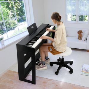 GLARRY 88-Key Digital Piano – Black Electronic Keyboard