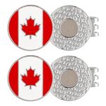 Golf Ball Marker with Magnetic Golf Hat Clip,Removable Golf Marker Attaches for Golf Lovers,Canada Flag Golf Accessories Golf Gifts for Men Women