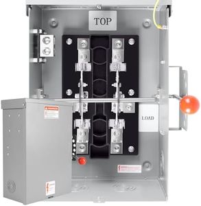 200A General-Duty Double-Throw Safety Switch, 48000W 120/240-Volt Transfer Switch, Meeting NEMA 3R Standards for Outdoor and Indoor Use