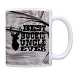 Father's Day Gift Best Buckin' Uncle Ever Deer Hunting Gift Coffee Mug Tea Cup Simulated Duct Tape