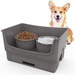 HIKINGO Dog Bowls Mess Proof Pet Fe