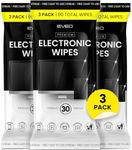 EVEO Electronic Wipes Screen Cleaner-TV Screen Cleaner Wipes, Computer Screen Cleaner, Laptop Screen Cleaner, ipad & Monitor Cleaner, TV Cleaner Screen Cleaning Wipes - [90 Wipes + Microfiber Cloth ]