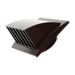 Vent Systems Brown 150 mm / 6" inch Exhaust Vent Cover - Louvered Dryer Cover - Vent Hood Cap - One-Directional Plastic Air Supply Grille - Non Return valve - Outlet Cowl Air Vent Grille