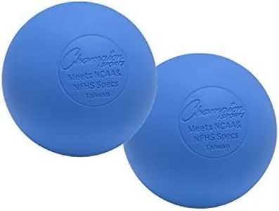 Champion Sports Colored Lacrosse Balls: Blue Official Size Sporting Goods Equipment for Professional, College & Grade School Games, Practices & Recreation - NCAA, NFHS and SEI Certified - 2 Count