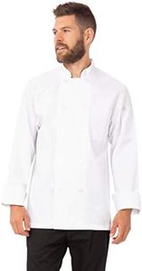 Chef Works Men's Le Mans Chef Coat, White, Large
