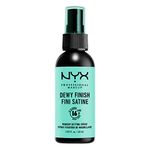 NYX Professional Makeup Dewy Finish Setting Spray, Long Lasting 16h Wear, Nourishes Dry Skin, Leaves Skin Radiant and Moisturized, Sheer and Smooth, Vegan Formula, 60mL