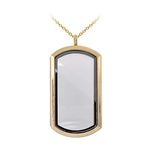 Paialco Magnetic Rectangle Glass Window Floating Locket Pendant Necklace, Metal Glass